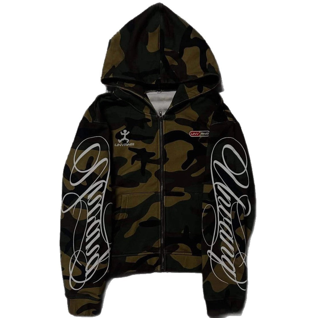 Felpa oversize camouflage Novera con grafica frontale
