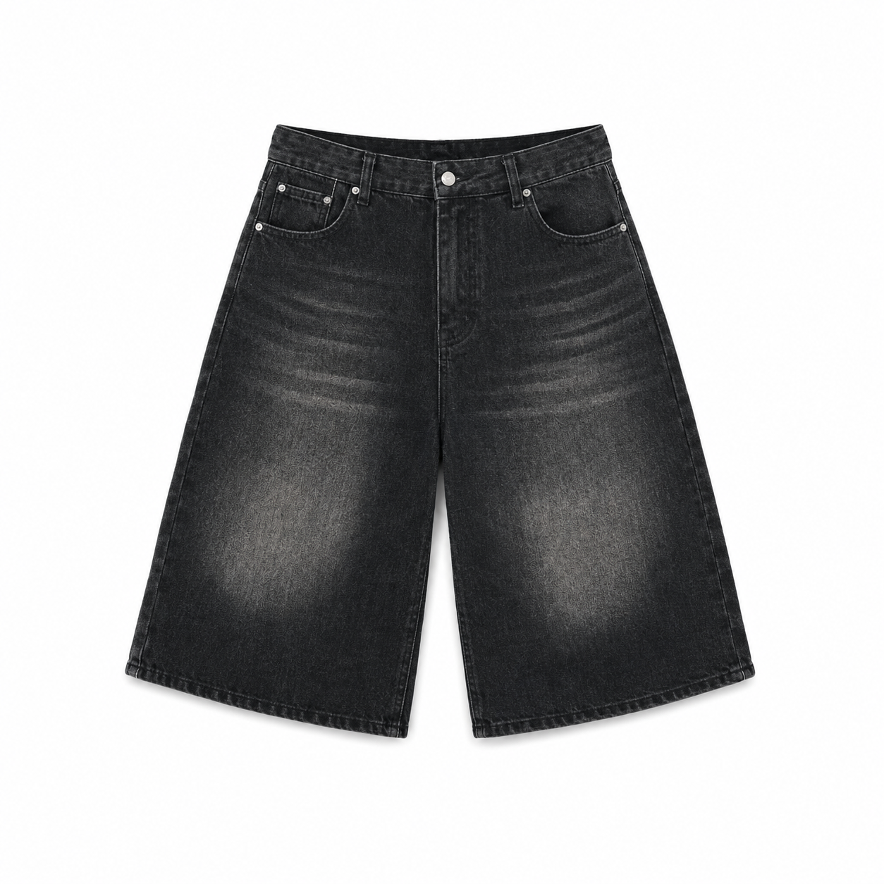 Bermuda Wide Leg Washed Novera in denim effetto vintage
