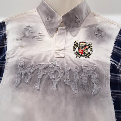 Camicia patchwork a quadri Novera con vestibilità oversize