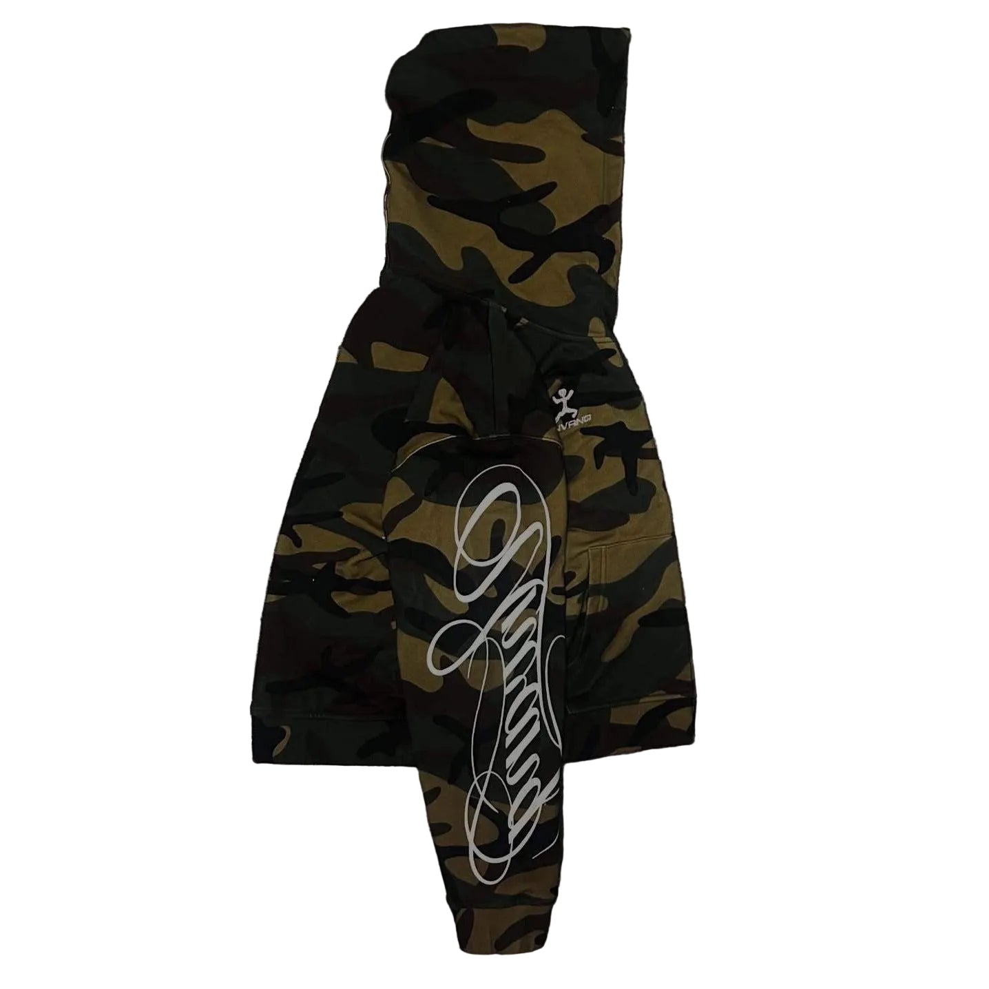 Felpa oversize camouflage Novera con grafica frontale