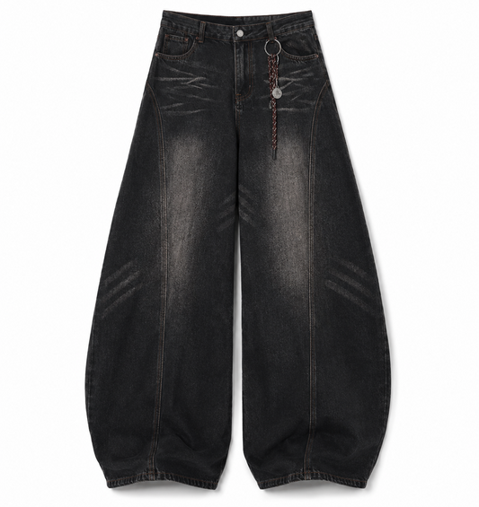 Jeans Balloon Washed Novera in denim effetto vintage