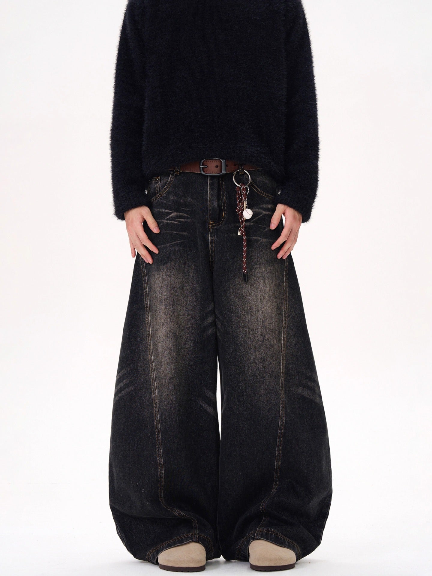 Jeans Balloon Washed Novera in denim effetto vintage