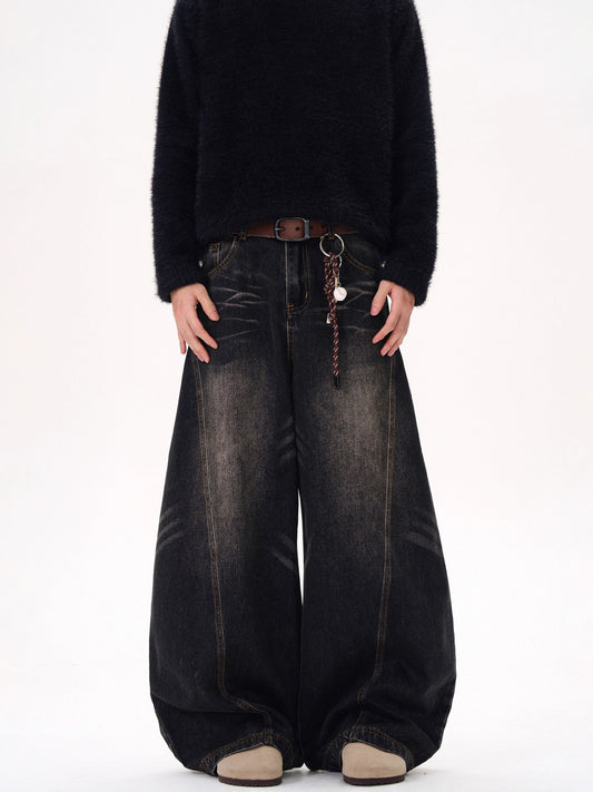 Jeans Balloon Washed Novera in denim effetto vintage