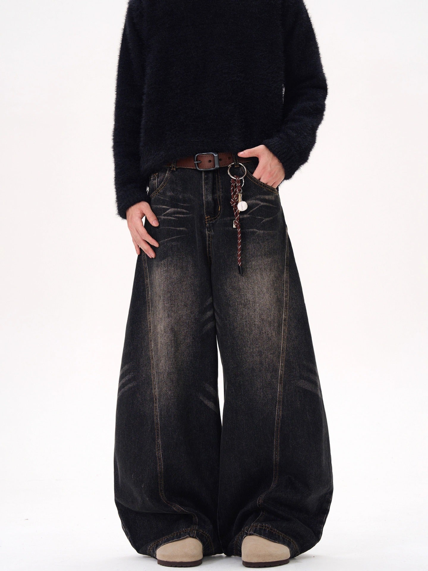 Jeans Balloon Washed Novera in denim effetto vintage