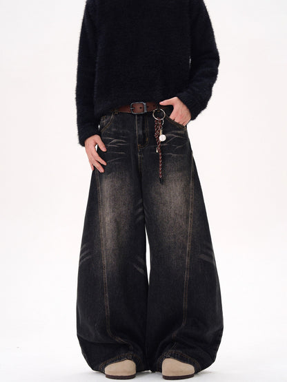Jeans Balloon Washed Novera in denim effetto vintage