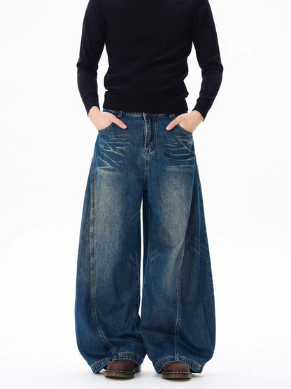 Jeans Balloon Washed Novera in denim effetto vintage