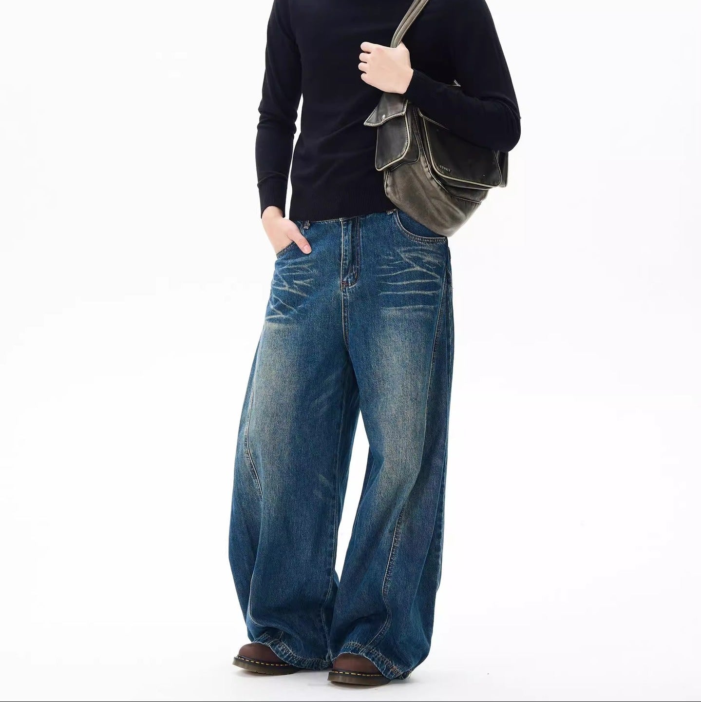 Jeans Balloon Washed Novera in denim effetto vintage