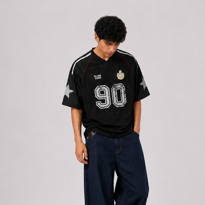 Maglia Jersey 90 Oversize Novera in mesh con grafica numero 90