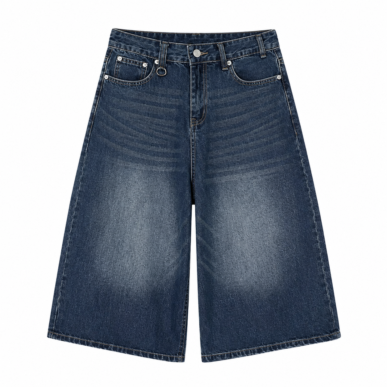 Shorts baggy in denim Novera con lavaggio vintage