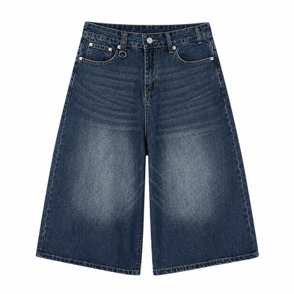 Shorts baggy in denim Novera con lavaggio vintage