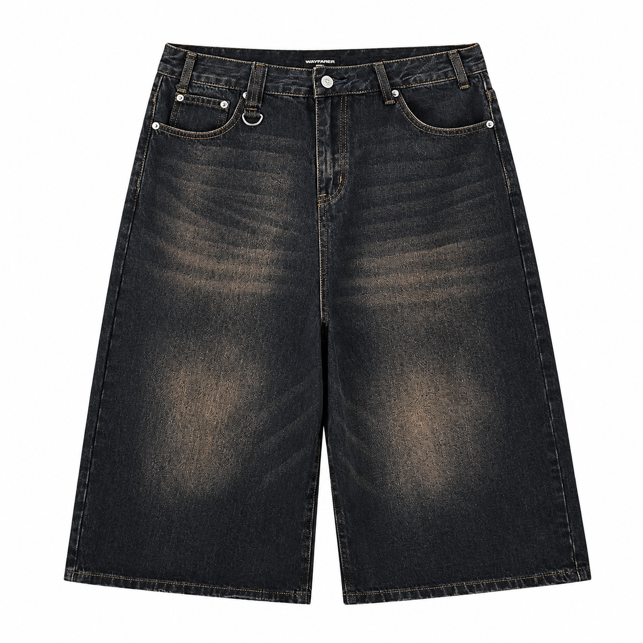 Shorts baggy in denim Novera con lavaggio vintage