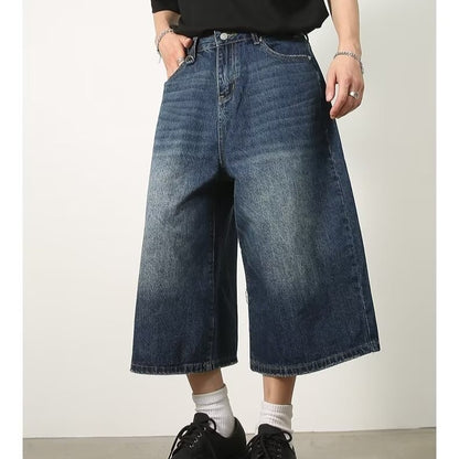 Shorts baggy in denim Novera con lavaggio vintage