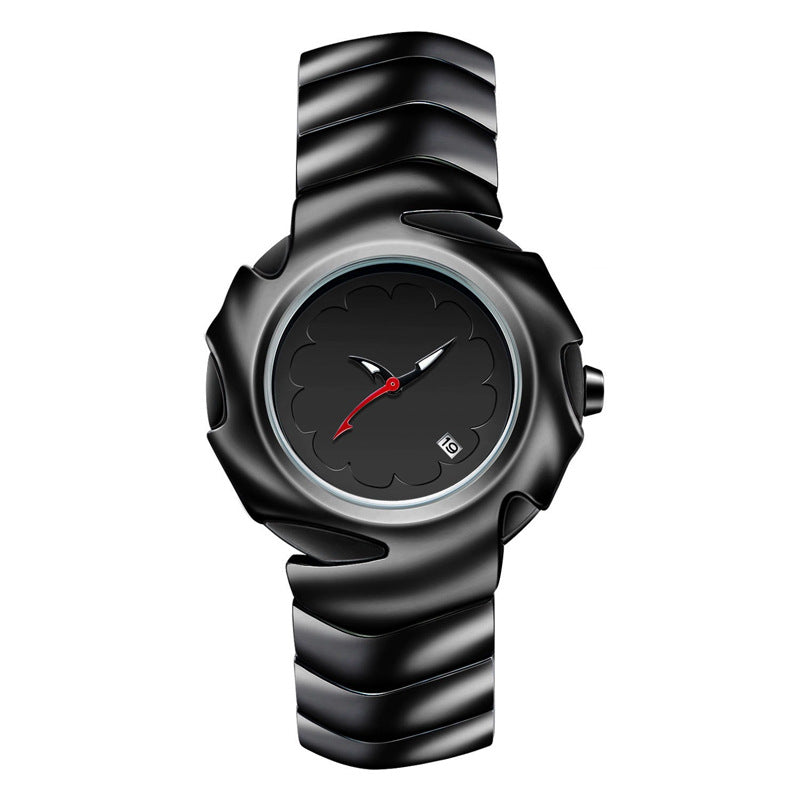 Orologio Liquid Novera con design in metallo liquido e quadrante floreale