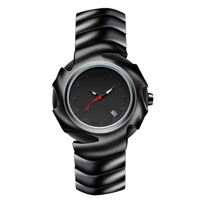 Orologio Liquid Novera con design in metallo liquido e quadrante floreale