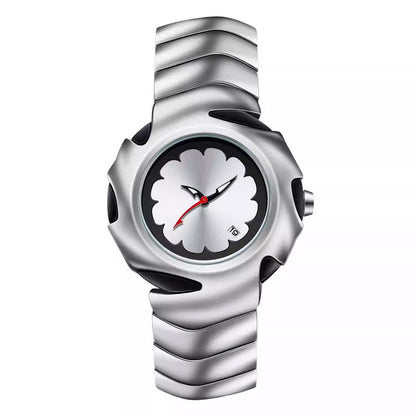Orologio Liquid Novera con design in metallo liquido e quadrante floreale